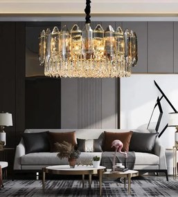Candelabru Cristal, Elisa, 50cm Gold