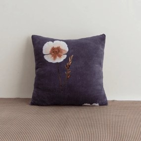 Fata de perna reversibila DUO SENSE ARVENA 45x45 cm microplus/flanel, gri inchis