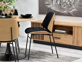 Scaun Jordan (stejar negru + negru). 1111083