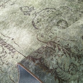 Covor verde olive cu model oriental Lăţime: 80 cm | Lungime: 150 cm