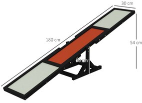 PawHut Agilitate sport pentru câini balansoar echipament antrenament câine lemn brad prelucrat cu ulei fetru bituminat antiderapant gri negru | Aosom Romania