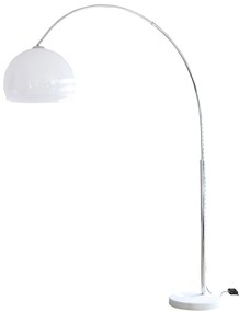 Lampadar din metal/marmura/plastic 208 cm alb, 1 bec