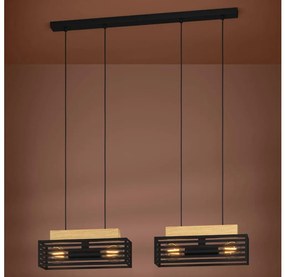 Lustră pe cablu Eglo 390164 CIDRAZ 4xE27/40W/230V negru/maro