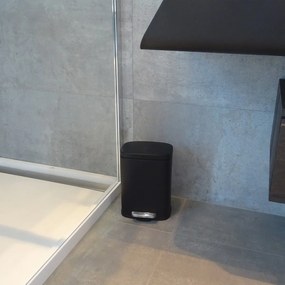 Coș de gunoi cu pedală soft-close Spirella Akira 12 l, negru mat, 12 l