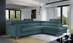 Coltar tapitat, extensibil, 278x92x205 cm, Laurence R01, Eltap (Culoare: Verde inchis / Matt Velvet 75)