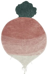 Covor pentru copii roz lavabil/țesut manual din bumbac 100x150 cm Ramona the Radish – Lorena Canals