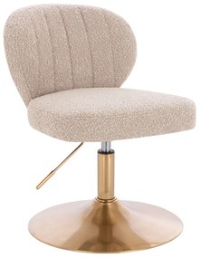 HR193N Scaun Latte Boucle cu Bază Aurie
