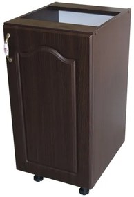 Corp inferior cu 1 usa dreapta Zebra, Wenge/ MDF Wenge Mustata, fara blat, 40 x 82 x 50 cm