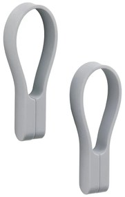 Clipsuri pentru prosoape gri-deschis 2 buc. din silicon Loop – Zone