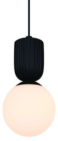 Pendul cu Forma Organic din Ceramica si Sticla, Sadie negru