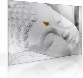 Tablou pe sticlă - Buddha alb (70x50 cm)