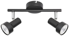 Aplica 2 spoturi design industrial metalica KONRAD negru 5323 RX
