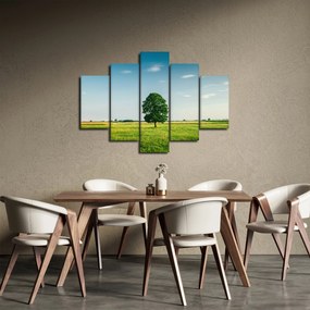 Tablou cu copaci pe luncă (150x105 cm)