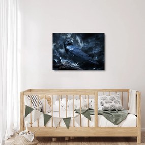 Tablou pe sticlă - Corbul (70x50 cm)