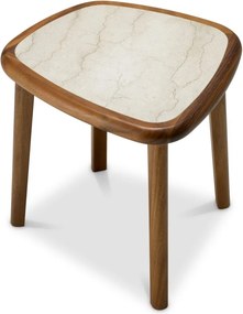 Masuta laterala LUX, Marmura, Lemn, Wilma