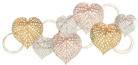 Decorațiune de perete din metal 91x40 cm Hearts – Mauro Ferretti