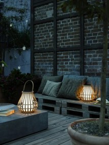 Lampa LED portabila pentru exterior, solara cu baterii IP44 LEO natur