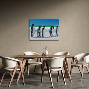Tablou - Grup de pinguini regali (70x50 cm)