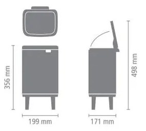 Coș de gunoi alb din oțel 4 l Bo Hi – Brabantia