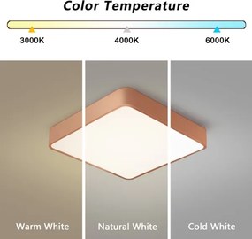Brilagi - Plafonieră LED POOL LED/48W/230V 3000/4000/6000K 50x50 cm bronzată