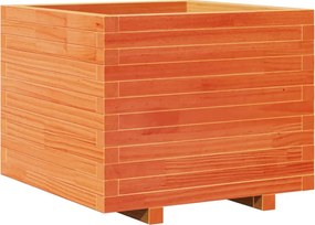 vidaXL Jardinieră grădină, maro ceruit, 60x60x49,5 cm, lemn masiv pin