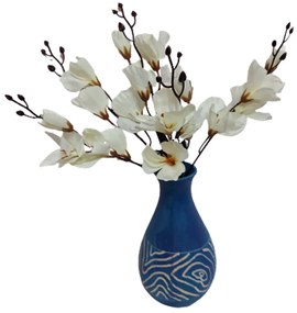 Magnolie alba artificiala, Demetra, 45cm