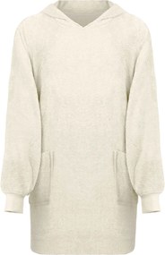 vidaXL Hanorac pătură KINN Crem L Bumbac