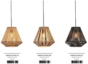Lustra/Pendul eco din bambus Merapi diamond, bl/nat