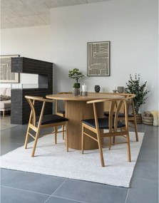 Masă de dining rotundă Boavista 120x75 cm stejar