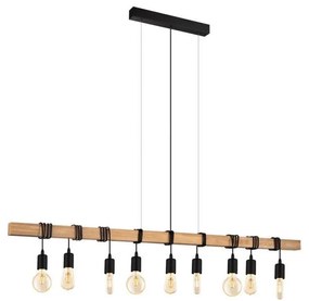 Eglo 182429 - Lustră suspendată pe cablu TOWNSHEND 9xE27/60W/230V
