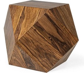 Măsuță de cafea în culoare naturală închisă din lemn de sheesham 42x42 cm Egypt – Bizzotto