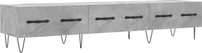 vidaXL Comodă TV, gri beton, 150x36x30 cm, lemn prelucrat