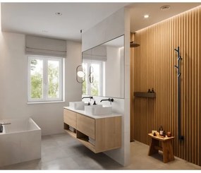 P.M.H. LS1B - Uscător electric pentru prosoape LISA 24W/230V 170 cm IP44 negru