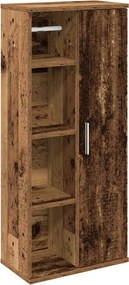 vidaXL Dulap de baie cu suport role, lemn vechi, 39x22x90 cm