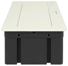Priza incastrabila dreptunghiulara, neechipata, 6 module, cablu 1.5m, alba, Orno Norger