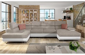 Colțar în formă de U Alphard Bis (S) (piele ecologică soft 017 + uttario velvet 2979 + uttario velvet 2955). 1051183