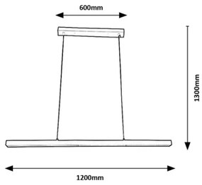 Brilagi - Pendul LED pe cablu AXIS LED/30W/230V 120 cm alb