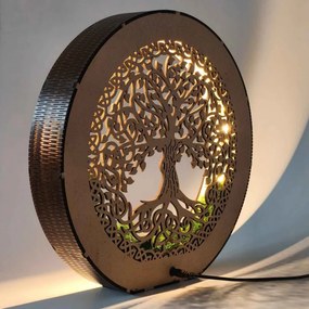 SENTOP | Lampă de masă Arborele Vieții cu mușchi | ZIVENA