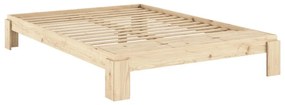 Pat matrimonial în culoare naturală din lemn de pin cu somieră 160x200 cm Layers – Karup Design