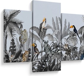 Tablou - Jungla ilustrată (90x60 cm)