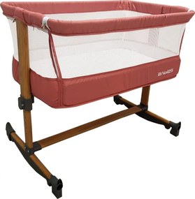 Patut copii transformabil in balansoar bebe Baby Care™ Babies , design modern, Co-Sleeper , dimensiuni 84X78X50 cm, 7 trepte de inaltime, saltea