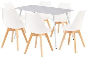 Ravena 6+1 set de sufragerie alb-alb