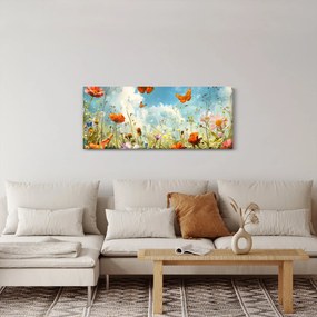 Tablou - Fluturi pe pajiștea de vară (120x50 cm)