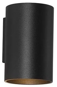 Aplica iluminat ambiental metal negru Cyls