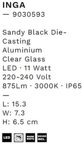 Aplica de perete LED iluminat exterior decorativ IP65 INGA