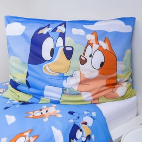 Bluey Happy Family lenjerie de pat 140×200cm, 70x90 cm