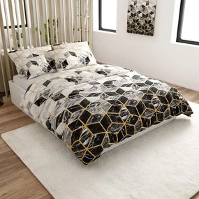 Lenjerie de pat din bumbac ATHENA POLY negru Dimensiune lenjerie de pat: 2 buc 70 x 90 cm | 200 x 220 cm