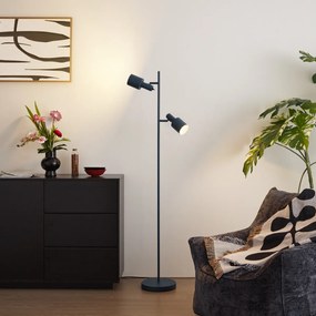 Lampă de podea modernă albastră cu 2 lumini - Stijn