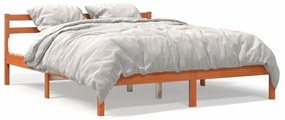 844148 vidaXL Cadru de pat, maro ceruit, 180x200 cm, lemn masiv de pin
