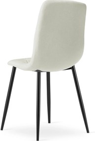 Crem scaun bucatarie LIBRA cu picioare negre